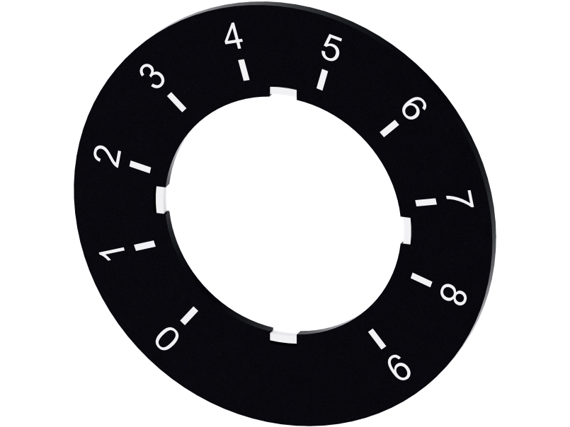 Siemens Indus.sector Inskription label til potentiometer 3SU1900-0BG16-0RT0 Tryk andet, Tryk ISO-symboler andet, Farve sort, Form rund, Udvendig diameter 40mm, Omfattende valgfrit tilbehør (f.eks. inskription labels, til beskyttelse og (3SU19000BG160RT0)