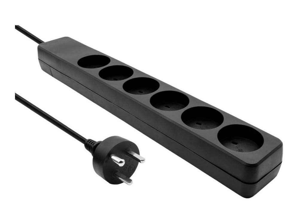 Microconnect Mc-Gru0603edbb, 3 M, Type K-It, Typ K, Schwarz, 6 Ac-Ausgänge, 496 G