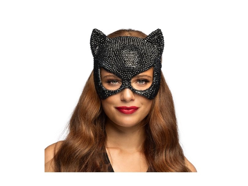 Katte Maske Med Rhinsten