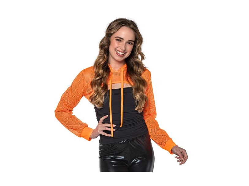 Neon Orange Net Bolero