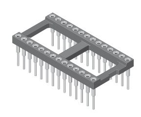 MPE-Garry 001-2-024-6-B1STF-XT0, Pin header, Sort, Metallic, Kobber, 260 °C, Lige, Hunstik
