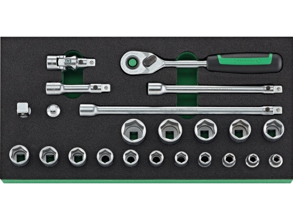 Stahlwille 96830218, Topnøglesæt, 23 Hoved(Er), 350 Mm, 175 Mm, 1,4 Kg