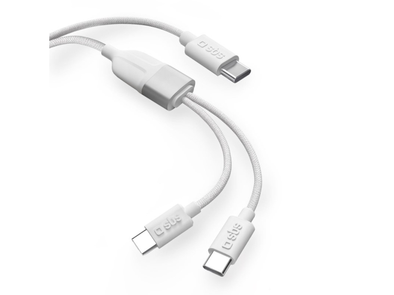 Sbs Tecabletcc2in1, 1,5 M, Usb C, Usb C, Hvid