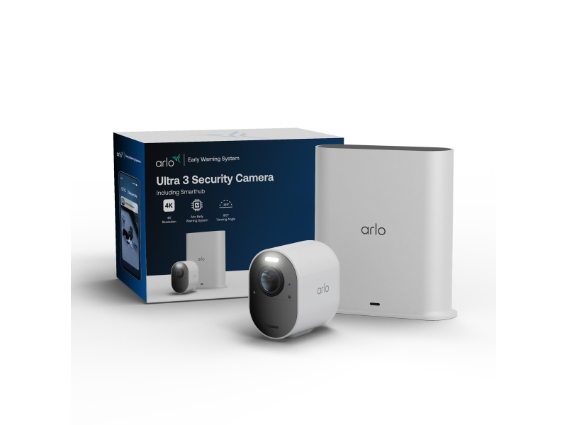 Arlo Ultra Vmc5050 Ip Kamera 1Er Set, Ip-Sikkerhedskamera, Indendørs & Udendørs, Kabel & Trådløs, 7,5 M, Amazon Alexa & Google Assistant, Dansk, Tysk