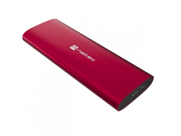Rhino M.2 Nvme Usb-C 3.2 Externes Ssd-Gehäuse, Ruby Red