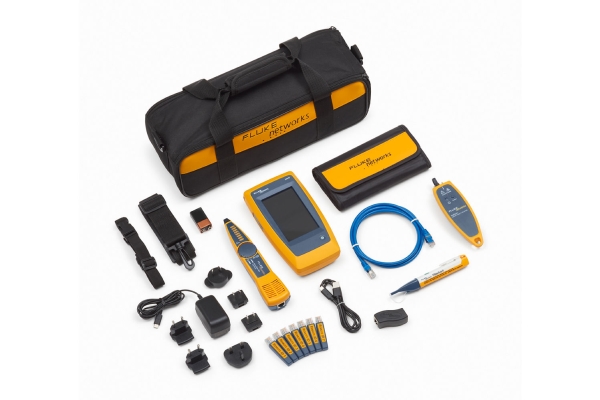 Fluke LIQ-KIT-VFL-FBRLRT, Fiberkabeltester, RJ-45, PoE testing, 850,1625 nm, 305 m, Blå, Orange
