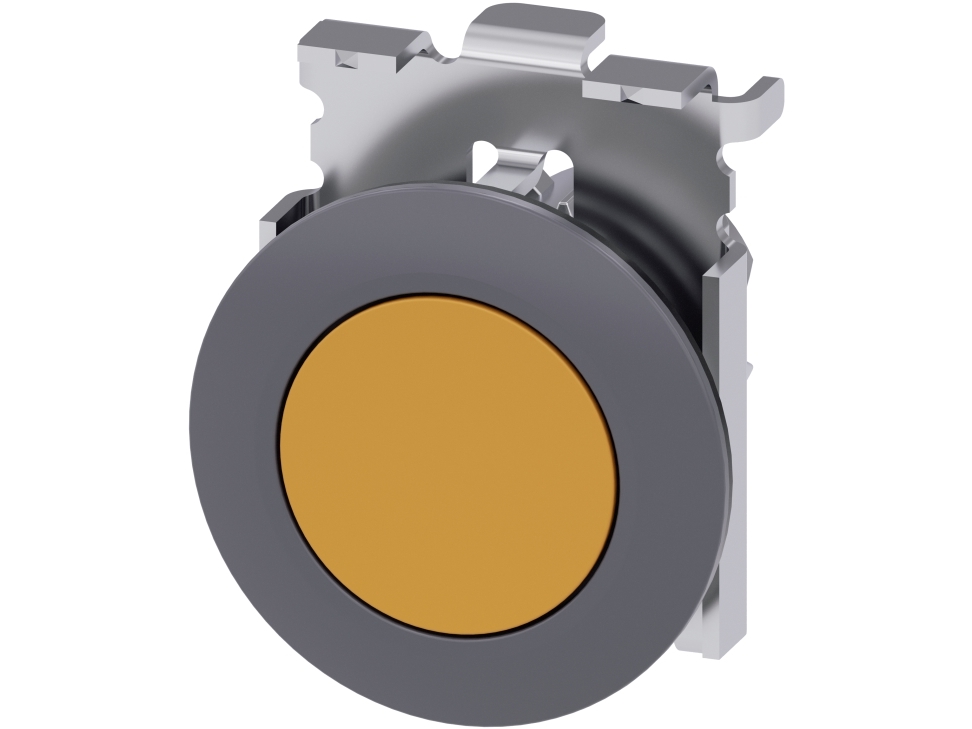 Siemens 3SU1060-0JB00-0AA0 Trykknap, 30 mm, rund, metal, 65 g, 100 mm, 50 mm, 50 mm
