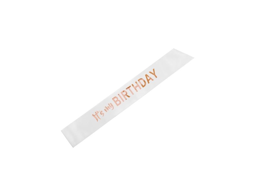 Hvidt Its My Birthday Skærf