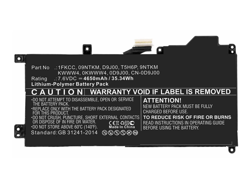 Coreparts Mbxde-Ba0280, Akku, Dell Notebook, Laptop Latitude 12 7200, Latitude 7200 2-In-1
