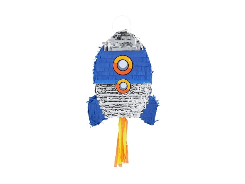 Blaue Raketen-Piñata