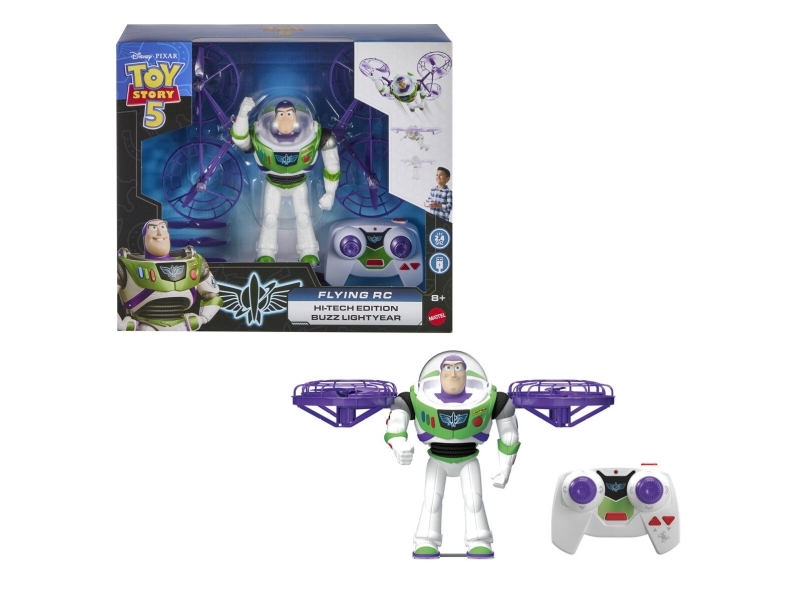 Toy Story DISNEY AND PIXAR 5 Flying RC Hi-Tech Edition Buzz Lightyear, 8 År, Flerfarvet, Plast