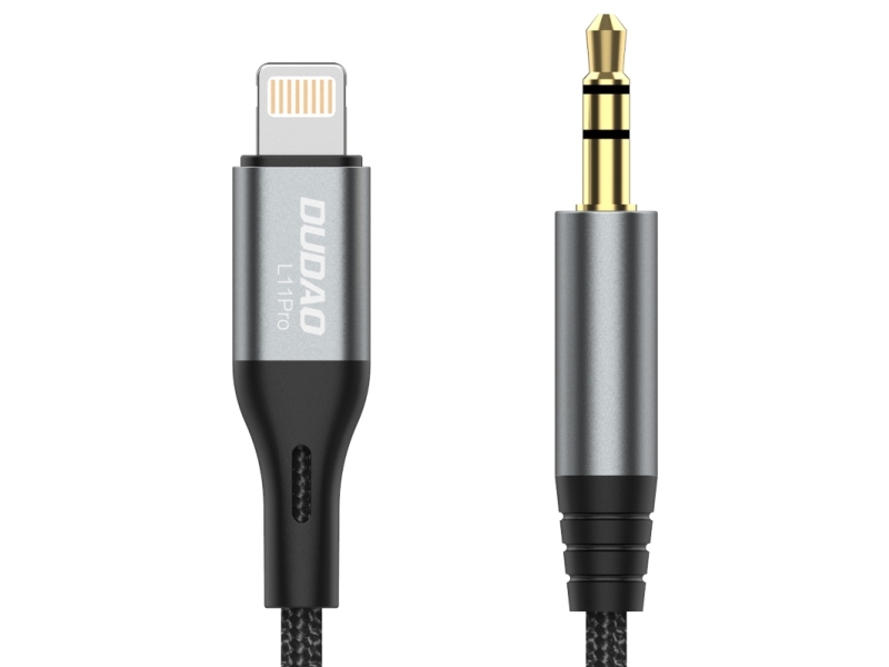 Dudao Lydkabel Lightning - Mini Jack 3,5 Mm 1 M Grå (L11pro)