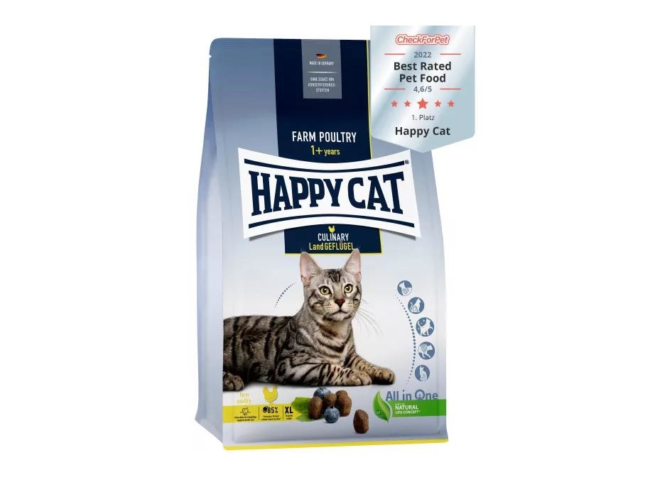 Happy Cat Culinary Farm Poultry, Trockenfutter, Für Ausgewachsene Katzen, Geflügel, 10 Kg, Beutel