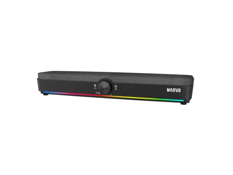 Marvo Marvo Soundbar Sg-286, 2.0, 10W, Schwarz, Lautstärkeregler, Rgb Hintergrundbeleuchtung, Usb/Bluetooth, 60Hz-20Khz