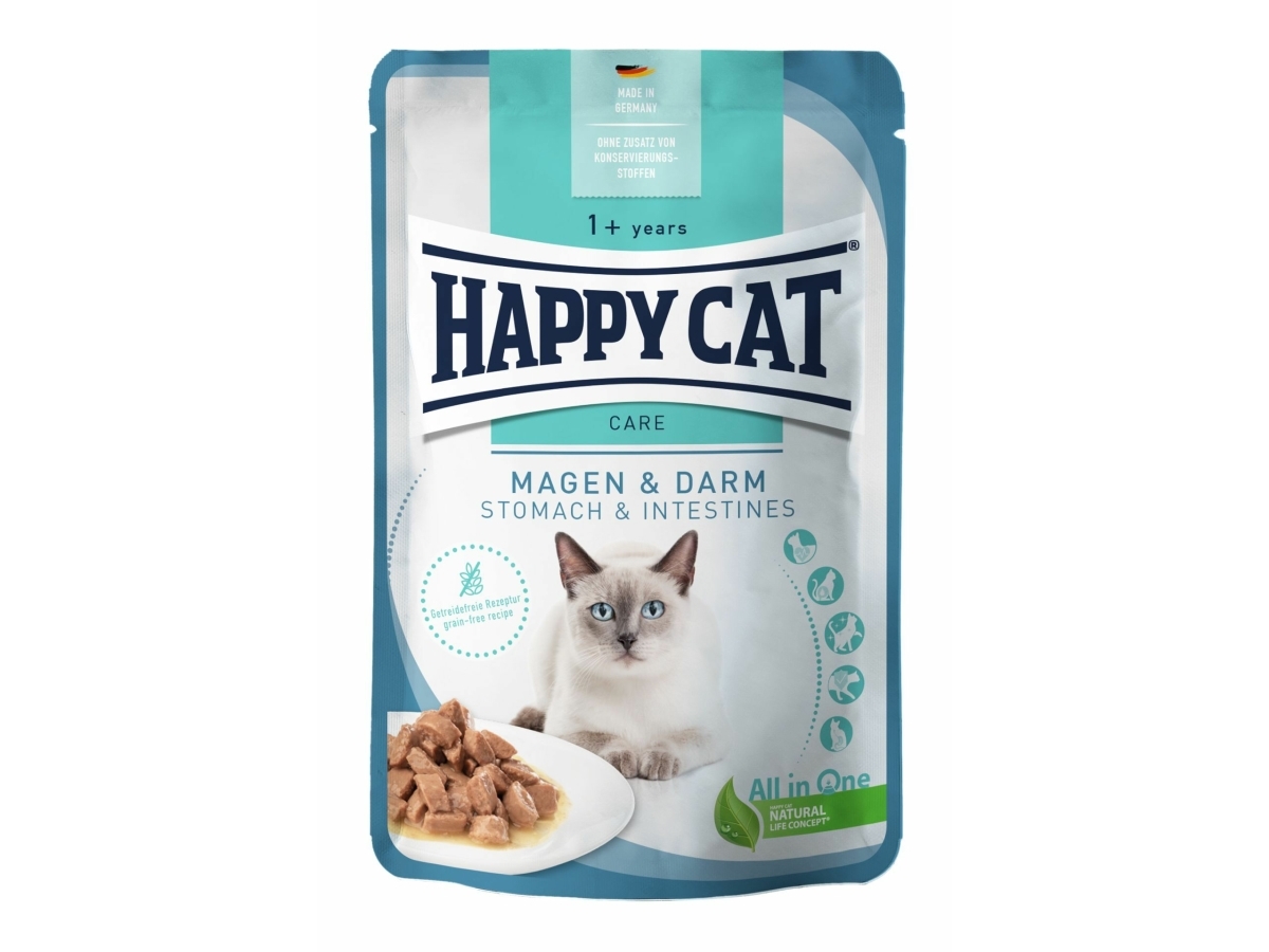 Happy Cat Sensitive Meat In Sauce Magen & Darm Nassfutter Für Ausgewachsene Katzen, Huhn 85 G Schale