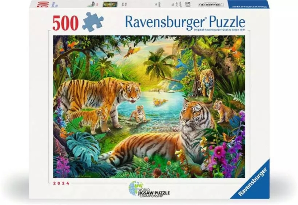 Ravensburger Puzzle 500 Pieces - Tigers In The Oasis, 500 Stück(E), Tiere, 12 Jahr(E)