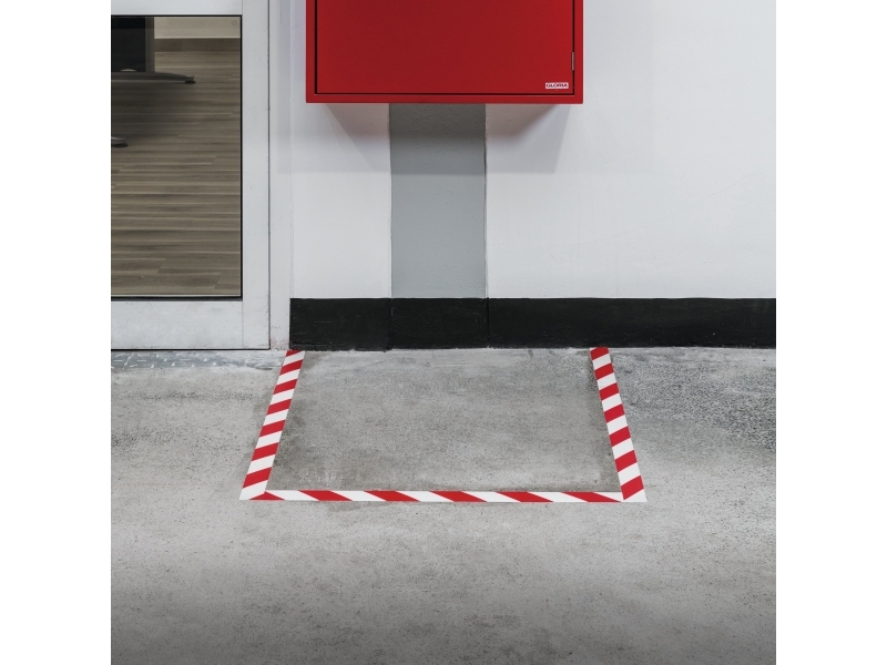 Durable DURALINE Bodenmarkierungsband rot/weiß 50mm Breite - Image 4