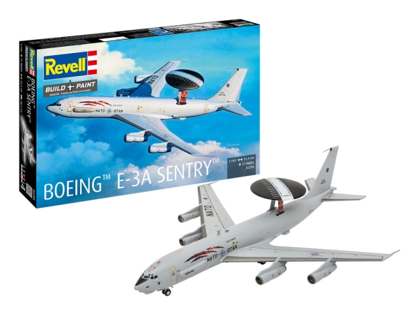 Revell Boeing E-3A Sentry, Luftfartøj, Monteringssæt, 1:144, Boeing E-3A Sentry, Ethvert køn, 85 stk