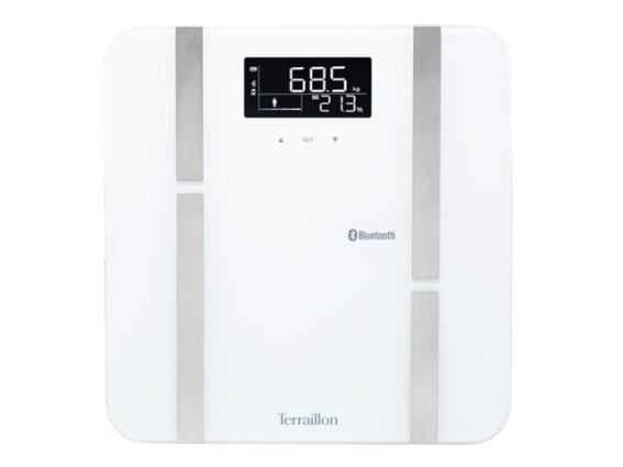 Terraillon X-Line Connect, Elektronisk personlig vægt, 180 kg, 100 g, Hvid, Firkant, 8 bruger(e)