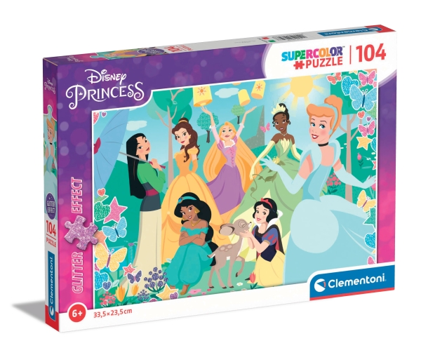 Clementoni Clementoni Puzzle 104El Mit Princess Glitter. Princesses 20346