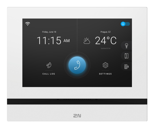 2N Indoor View Wi-Fi, 17,8 cm (7), LED, 1024 x 600 pixel, Kapacitiv, H.263, H.264, M-JPEG, 2 W