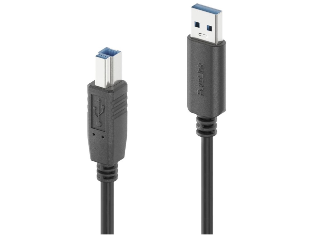 Purelink Is2301-020, 2 M, Usb A, Usb B, Usb 3.2 Gen 1 (3.1 Gen 1), 5 Gbit/Sek., Sort