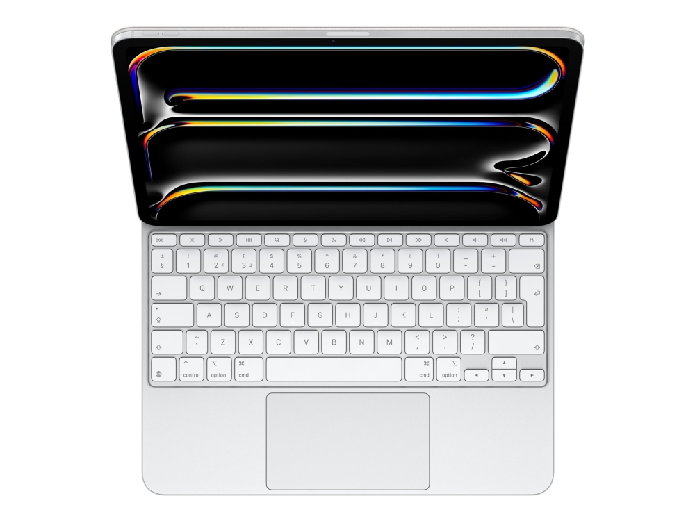 Apple Magic Keyboard - Tastatur og folio-kasse - med trackpad - bagbelyst - Apple Smart connector - QWERTY - UK - hvid