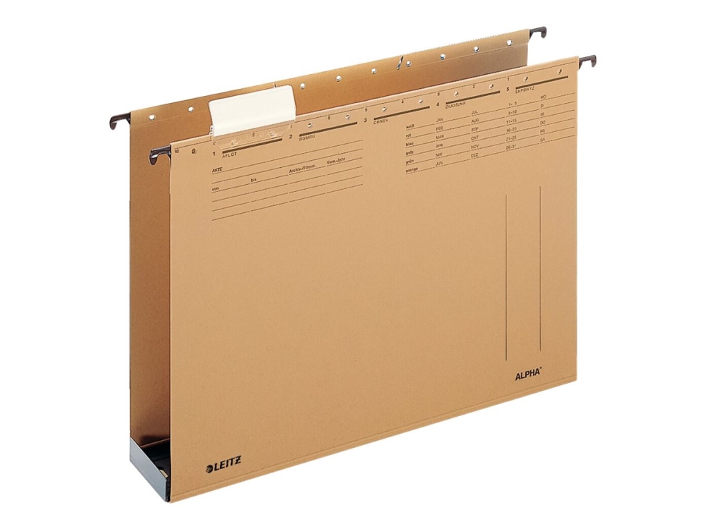 Leitz ALPHA - Hængende fil - 60 mm - for A4 (210 x 297 mm) - naturlig brun