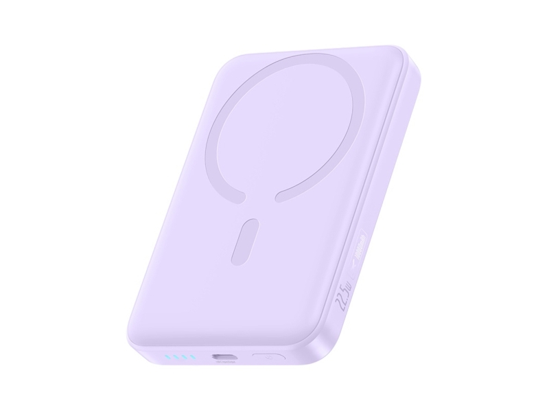Baseus Powerbank Induktiv 10000Mah 22.5W Magsafe Mit Usb-C 20V/3A 0.3M Kabel - Lila Powerbank Induktiv 10000Mah 22.5W Magsafe Mit Usb-C 20V/3A 0.3M K