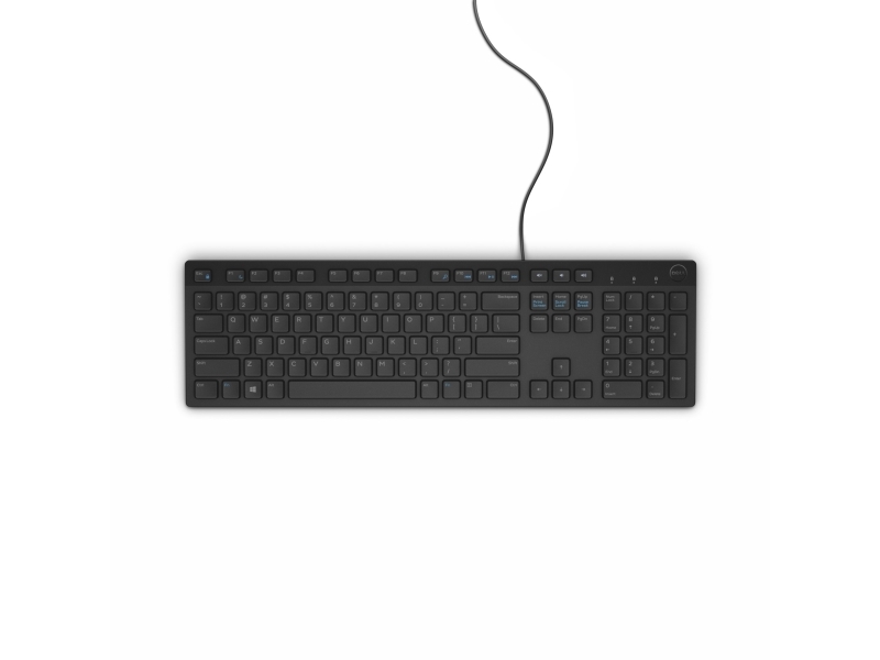 Dell Kabelgebundene Tastatur – Kb216 - Dänisch (Qwerty) - Schwarz, Volle Größe (100%), Kabelgebunden, Usb, Qwerty, Schwarz