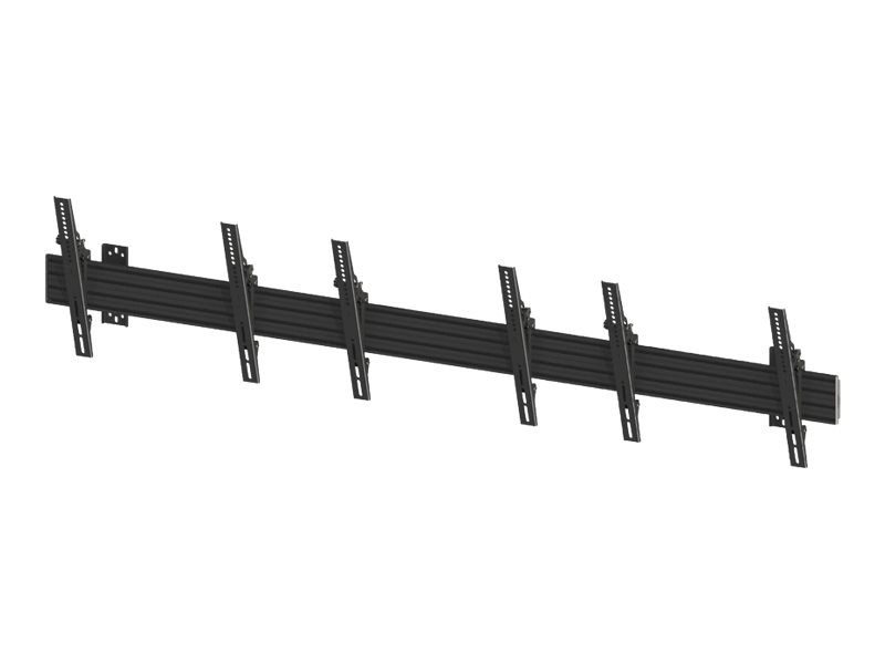 Multibrackets M Wallmount Pro Mbw3u - Monteringssæt (2 Væg Plader, 4 Skinner, 6 Vippearme) - For 3 Lcd Skærme - Aluminium, Stål - Sort - Skærmstørrel