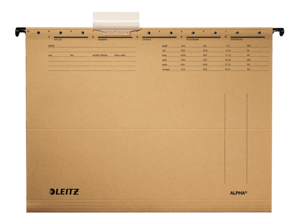 Leitz ALPHA - Hængende fil - for A4 (210 x 297 mm) - naturlig brun