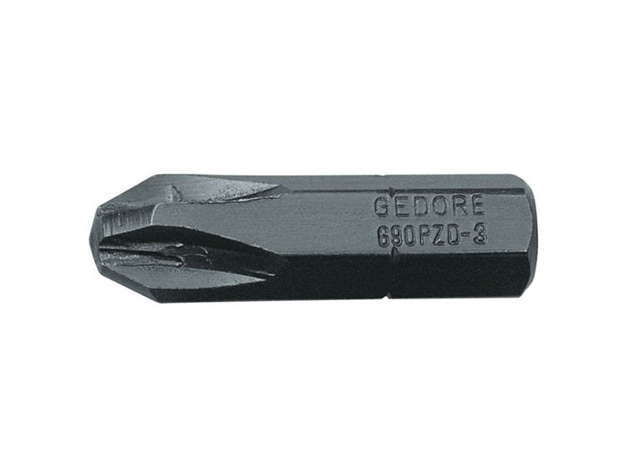 Gedore 6552790 Kreuzschlitz-Bit Pz 1 Chrom-Vanadium-Sonderstahl Brüniert C 6,3 10 Stk