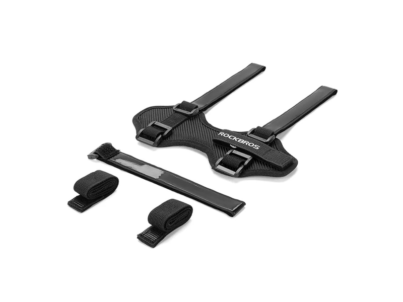 Rockbros Cykelholder Med Velcro Til Flaskeholder/Lygte/ Højttaler – Sort