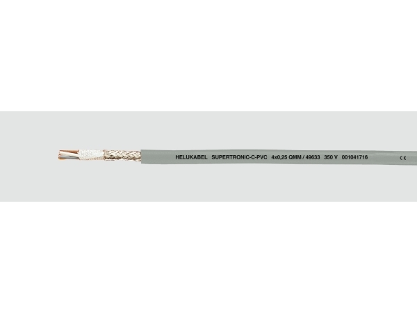 HELUKABEL 49652, Lavspændingskabel, Grå, Polyvinylchlorid (PVC), Cooper, 0.34 mm², 155 kg/km