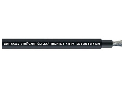 Lapp ÖLFLEX TRAIN 371 1,8kV, 100 m, 1,5 mm², Sort, 14,4 kg/km, 56,3 kg/km, 1800 V