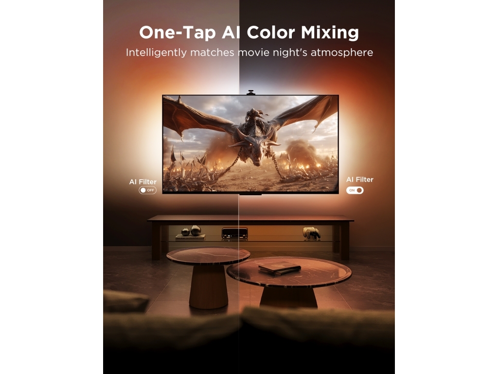 Govee TV Backlight 3 Pro, 55-65 inch, komplet TV-baggrundsbelysning