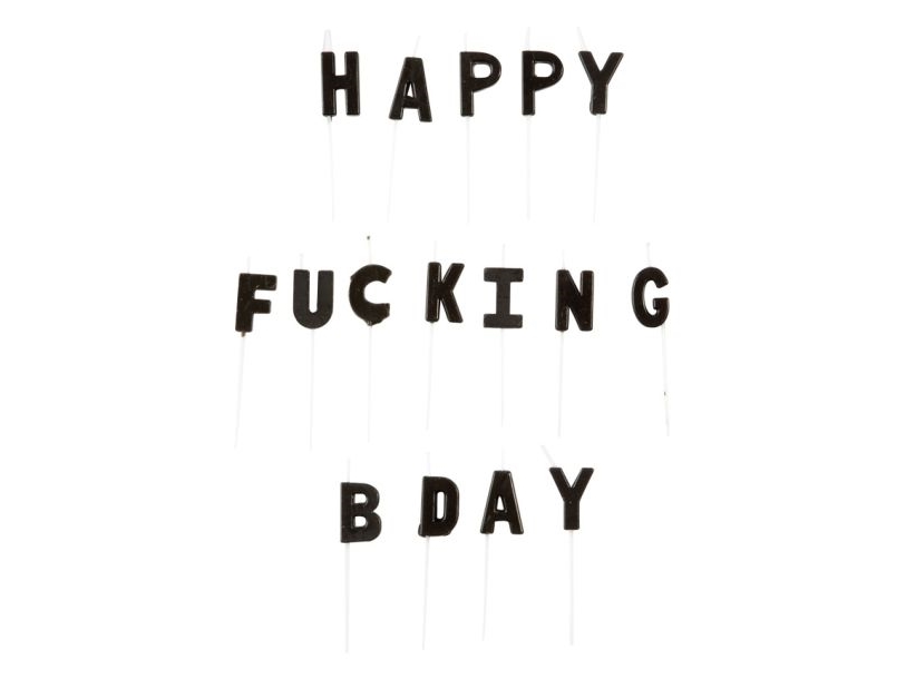 Happy Fucking Bday Kuchkerzen