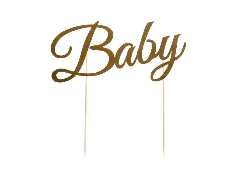 Guld Baby Kagepynt