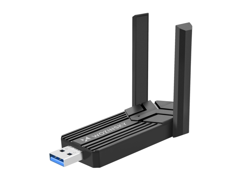 Netzwerkkarte Wozinsky Wax-1800 Dual-Band Wlan Usb 3.0 Wifi 6 (Schwarz)