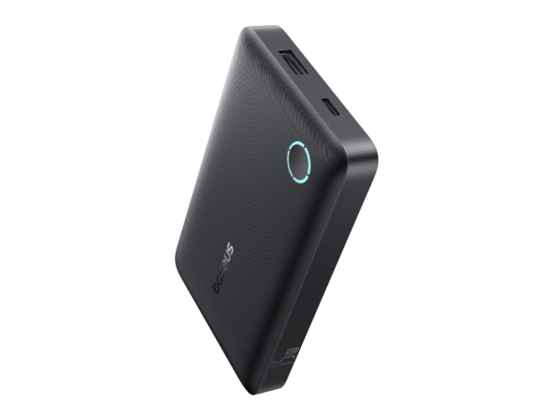 Baseus EnerFill FP11 -varavirtalähde 10000 mAh 15 W (keskikokoinen, yksinkertainen USB-C – USB-C 20 V/3 A 30 cm:n kaapeli) – musta