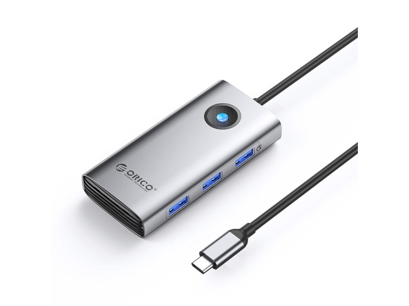 Orico Usb-C Dockingstation Pw11 6-In-1: 3X Usb-A 3.0, 1X Usb-C Pd 100W, 1X Hdmi 4K30hz, 1X Rj45 2.5G Ethernet, Grau