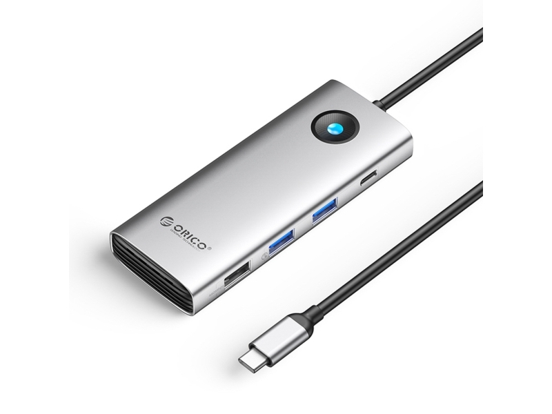 Orico Usb-C Dockingstation 8-In-1 Orico Pw11 (2X Usb-A 3.0, 1X Usb-A 2.0, 1X Usb-C 3.0, 1X Usb-C Pd 100 W, 1X Hdmi 4K 60Hz, 1X Vga 1080P 60Hz, 1X Rj4