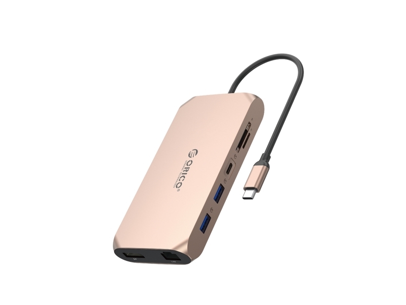 Orico Usb-C-Dockingstation Xcr 12-In-1 2X Usb-A 3.1 2X Hdmi 2.0 4K 60 Hz