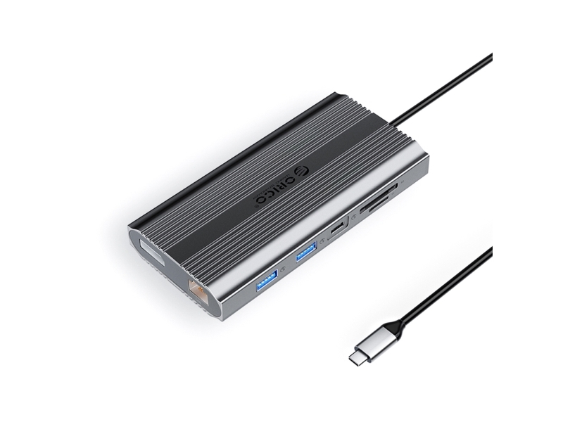 Orico Xdr 12-In-1 Usb-C Dockingstation/Port-Replikator Grau (Orico-Xdr-X33-Gy-Bp)