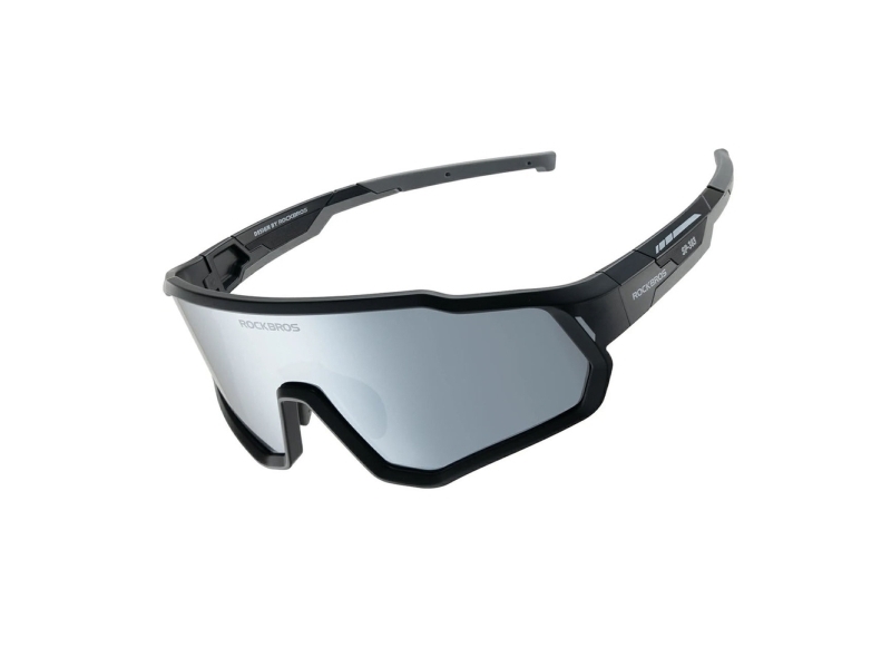 Rockbros Cykelbriller Rockbros Sp383 Night Hunter - Sort Slebet Stel, Polariserede Hvide Spejlglas