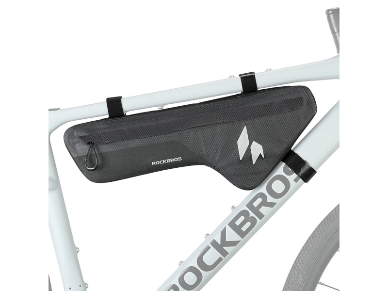 Rockbros Cykeltaske Til Under Stelrøret 1,9 L Vandtæt As-152 - Sort