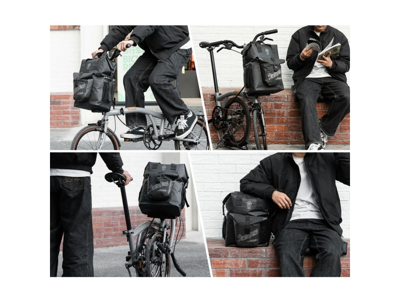 Rockbros Cykeltaske Til Styret As-158 | Til Sammenklap Cykel Brompton | 18 L | Sort