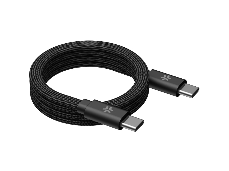 Usb-C Kabel 60W Magnetisk Flet Flad 1 M Sort