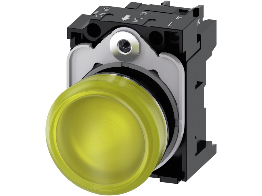 Siemens 3SU11566AA301AA0, gul, IP67, IP69K, 58 g, 120 mm, 60 mm, 30 mm
